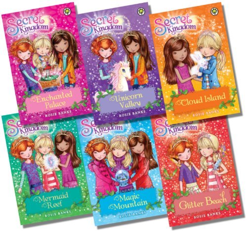 Secret Kingdom Series 1 Collection By Rosie Banks 6 Books Set (Enchanted Palace, Unicorn Valley, Cloud Island, Mermaid Reef, Magic Mountain, Glitter Beach)