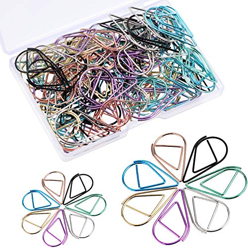 Frienda 105 Pieces Multicolor Paperclips Metal Paper Clips for School Office Supplies (Size A)