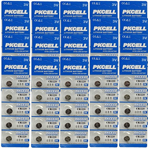 BlueDot Trading CR1220 Lithium Battery, 100 Count Coin Cell Batteries 3 Volt Metal Manganese Dioxide Non-Rechargeable for watches, toys, remote controls