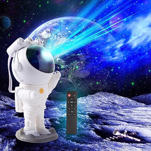 Astronaut Space Warrior Night Light，Astronaut Galaxy Star Projector Starry Night Light,Space Projector，Astronaut Light Projector with Nebula,Timer and Remote Control，Best Gift for Kids and Adults
