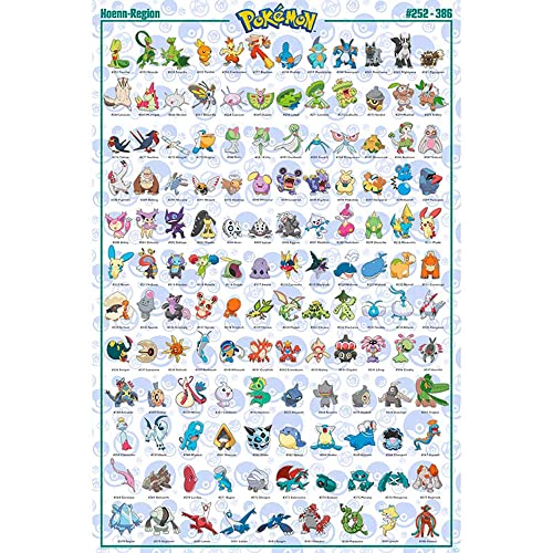 Pokémon Poster Hoenn Region (#252-386) (24'x36')