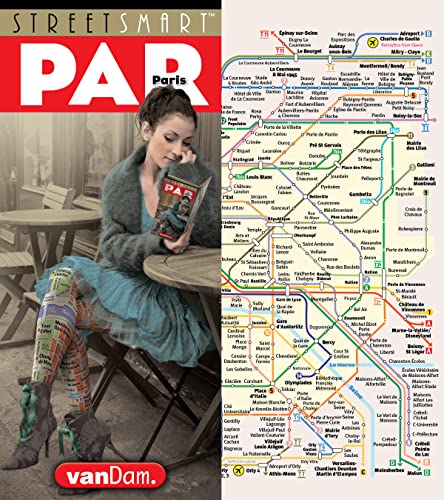 StreetSmart Paris Map by VanDam - City Street Map of Paris, France - Laminated folding pocket size city travel and Metro map with all attractions, sights and hotels (2024 English and French Edition)