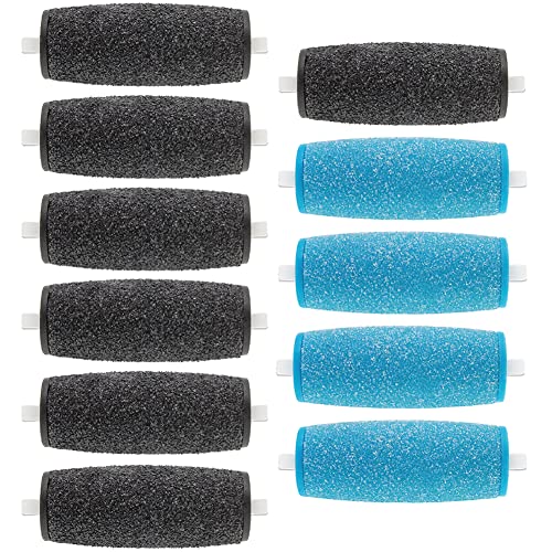 11 Pack Include 7 Extra Coarse & 4 Regular Coarse Replacement Roller Refill Heads Compatible with Amope Pedi Electronic Foot File