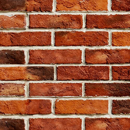 Brick Wallpaper Peel and Stick Red Brick Wallpaper for Bedroom 17.7' X 118' Vintage Faux Brick Wallpaper for Fireplace Kitchen Backsplash Accent Wall Home Decoration Brick Wall Backdrop