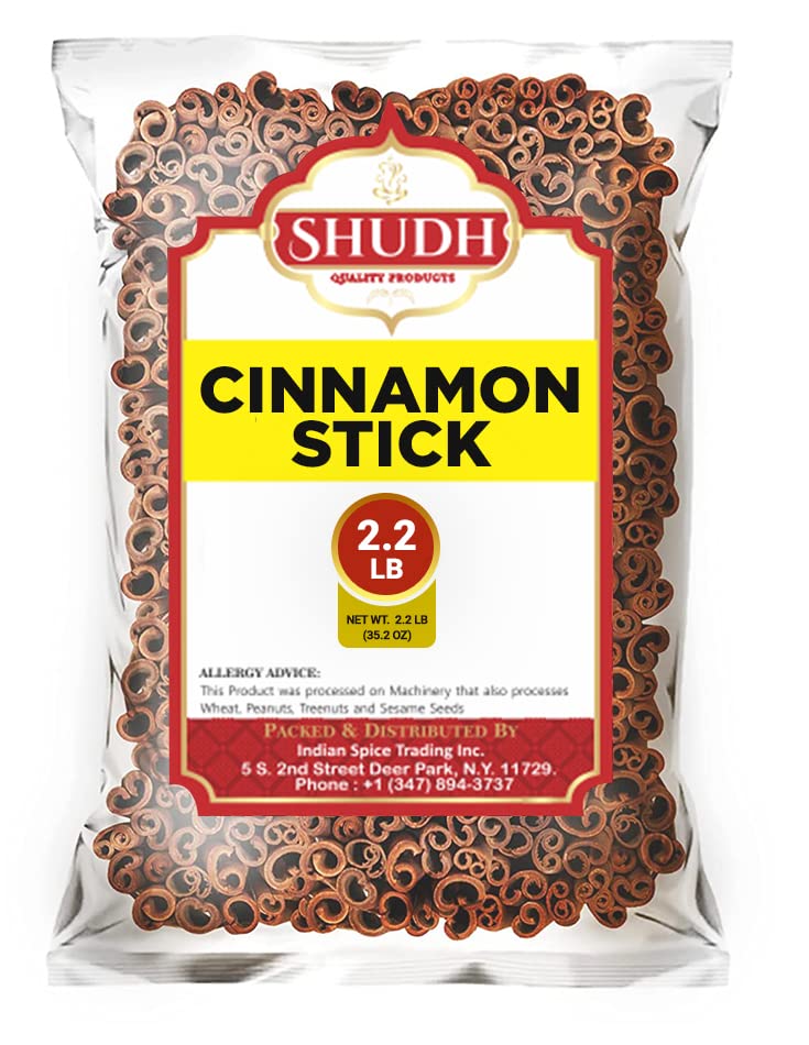 Cinnamon Sticks 35.2 OZ | 2.2 LB | ~170-200 Sticks | Cassia Cinnamon | Great for Coffee, Tea, Baking & Oatmeal | 2-3/4' Length | 100% Raw From Indonesia | by Indian Spice