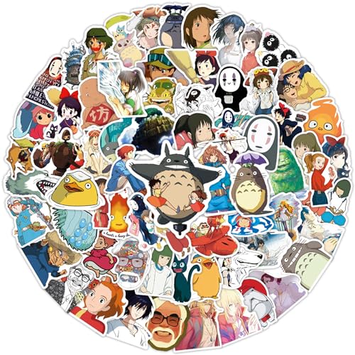 Miyazaki Hayao Stickers, Anime Cartoon Miyazaki Hayao Stickers 100pcs Waterproof Stickers Luggage Stickers Skateboard Stickers Gift Stickers for Kids Stickers Toy Stickers DIY Gifts for Kids