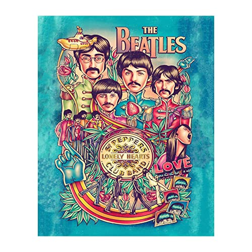 The Beatles - Sgt. Pepper's Band - Music Poster Print, This Ready to Frame Vintage Song Wall Art Decor Poster is Perfect For Music Room, Studio, And Living Room Decor, Unframed - 8x10'