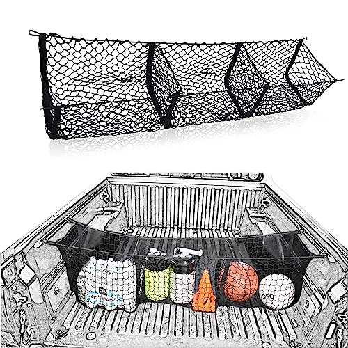 TacoNets Three Pocket Cargo Net for 2005-2024 Toyota Tacoma - Patent Pending Design - Premium Truck Bed Organizers & Storage - Grocery Holder - Designed in USA