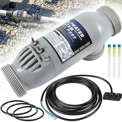 R0452400 Salt Cell PLC1400 APURE1400 Replacement For Zodiac Jandy AquaPure Purelink 3-Port 14-Blade Salt Water Chlorinator System Up To 40,000 Gallons w/ R0402800 16FT DC Power Cord & R0452100 O-rings