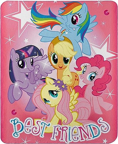 Northwest Hasbro's My Little Pony, 'Happy Herd' Fleece Throw Blanket, 45' x 60', Multi Color