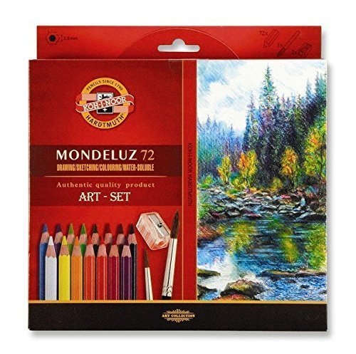 Koh-i-noor Mondeluz Aquarell Drawing Set. 72 Colored Pencils.