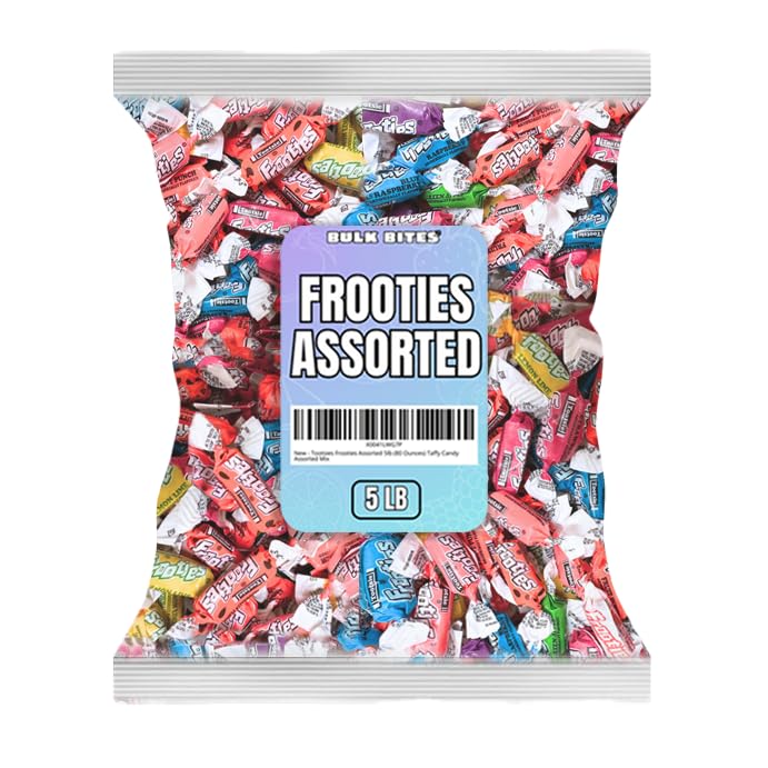 Tootsies Frooties Assorted 5lb (80 Ounces) Taffy Candy Assorted Mix