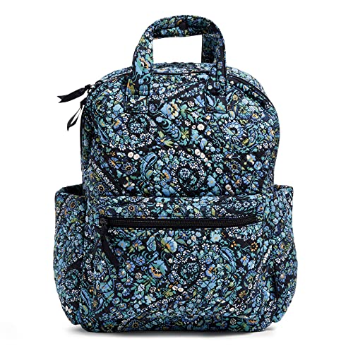 Vera Bradley Women's Cotton Campus Totepack Backpack, Dreamer Paisley - Recycled Cotton, One Size