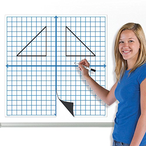 EAI Education Jumbo Magnetic X-Y Coordinate Dry-Erase Grid, 26' x 26'