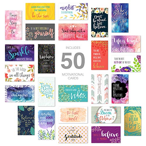 Inspirational Quote Cards/Business Card Size / 50 Positivity Cards / 25 Uplifting Designs