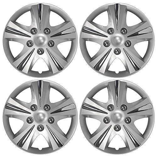 Custom Accessories 96411 GT-5 Silver 15' Wheel Cover, Pack of 4
