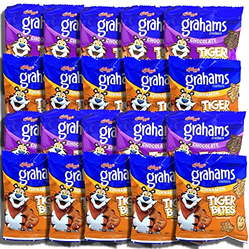 Tiger Bites Grahams Crackers Curated by Tribeca Curations | 1 Ounce (Combo, Pack of 20)