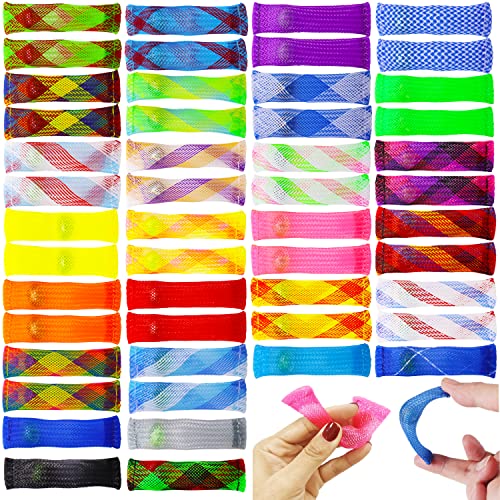 50 Pcs Mixed Color Marble Mesh Fidget Toys,Stress Relief Marble Mesh Toys,Marble and Mesh Fidgets for Adults and Children with Anxiety and Depression