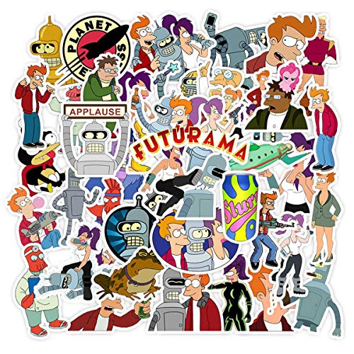 Turanga Leel Futurama Stickers Aloa Mars Philip J. Fry Sticker for Kids Laptop Skateboard Toy Stickers (Futurama)