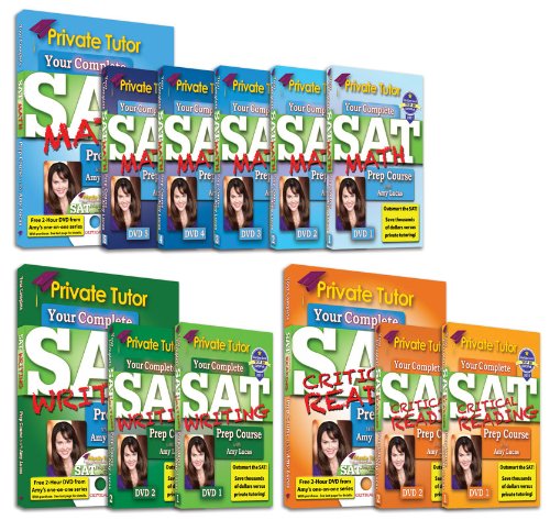 Private Tutor - 9 DVDs & 3 Books - 20-Hour SAT Prep Course in Math, Writing & Reading