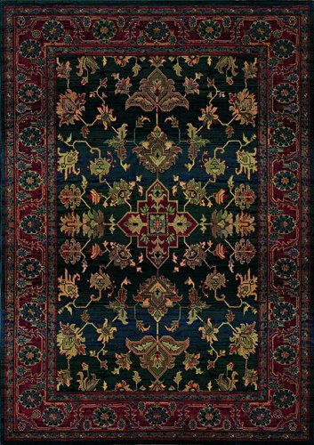 Oriental Weavers Sphinx 748679044870 Kharma 5.25 ft. x 7.5 ft. Rectangle Rug - Blue and Red