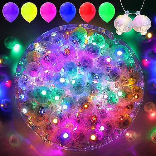 pozzolanas 100PCs Mini Led Lights with Hook, Waterproof Round Tiny Led Light for Party Decorations Neon Party Lights，Colorful