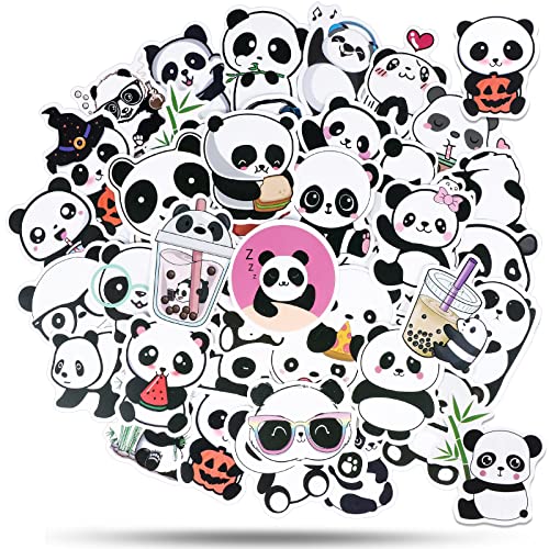 100 Pcs Panda Stickers for Kids Laptop Water Bottles Phone Computers Luggage Cute Panda Stickers Panda Gifts Panda Party Decorations Panda School Supplies Cartoon Stickers Pack