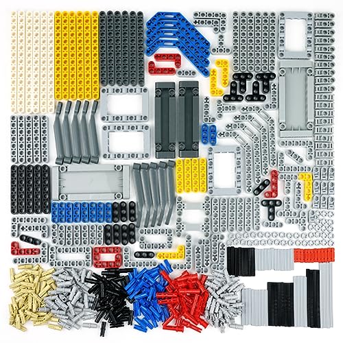 Technical Parts Pieces Sets Liftarm Beams Bricks Bulk Axles Pins Panels Frame Beams Connectors, 580 Pieces Compatible with Technic-Block MOC Buildings Toys for Boys Adults Kids Age 6+