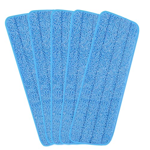 Microfiber Spray Mop Replacement Heads for Wet/Dry Mops Compatible with Bona Floor Care System (5 Pack)