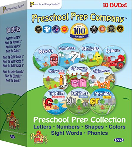 Preschool Prep Series Collection - 10 DVD Boxed Set (Meet the Letters, Meet the Numbers, Meet the Shapes, Meet the Colors, Meet the Sight Words 1, 2 & 3, Meet the Phonics - Letter Sounds, Digraphs & Blends