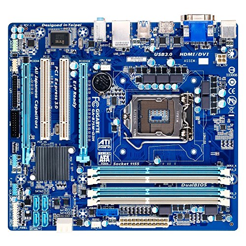 Gigabyte LGA 1155 Intel B75 SATA 6Gb/s USB 3.0 Micro ATX DDR3 1600 Motherboards GA-B75M-D3H