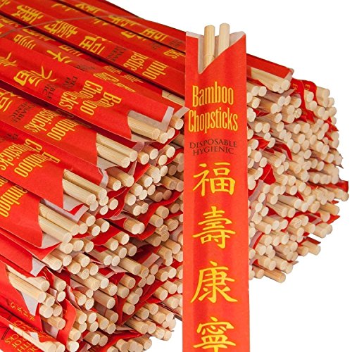 Royal Palillos UV Treated 120 Sets Premium Disposable Bamboo Chopsticks Sleeved and Separated
