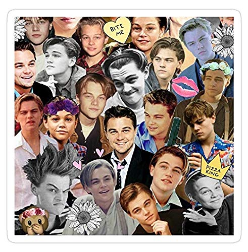 Leonardo Dicaprio Collage, Leonardo Dicaprio Decal Sticker - Sticker Graphic - Auto, Wall, Laptop, Cell, Truck Sticker for Windows, Cars, Trucks