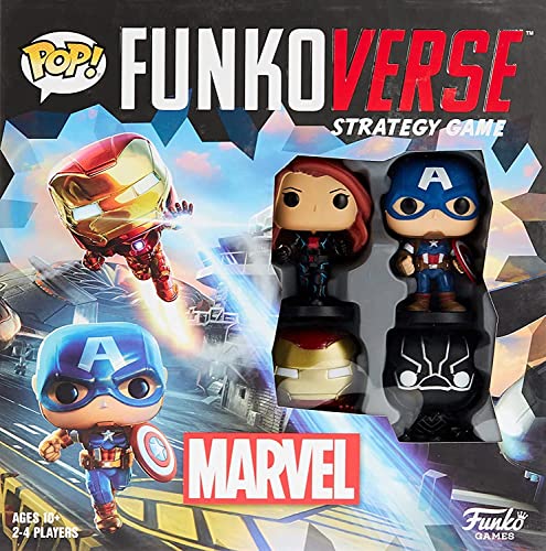 Funko Games Funkoverse: Marvel 100 4-Pack - Black Panther - Marvel Comics - Light Strategy Board Game for Children & Adults (Ages 10+) - 2-4 Players - Collectible Vinyl Figure - Gift Idea