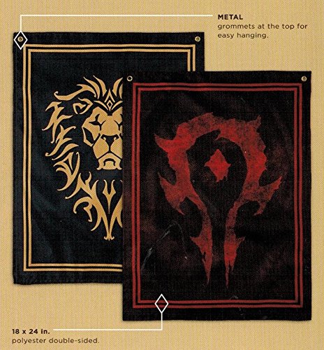 Warcraft Horde/Alliance Double-Sided Flag Loot Crate Gaming May 2016 Exclusive