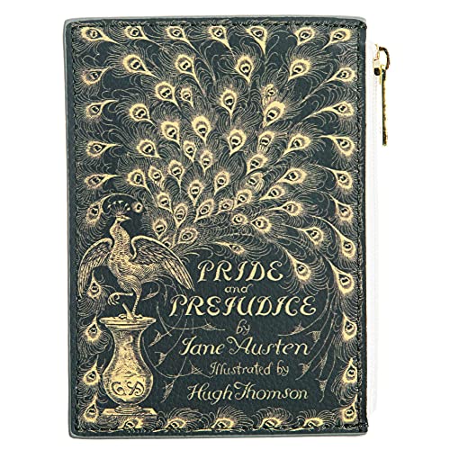 Well Read Pride and Prejudice by Jane Austen Green Book Themed Coin Purse for Book Lovers - Ideal Literary Gifts for Book Club, Readers, Authors & Bookworms - Coin Pouch Wallet for Women