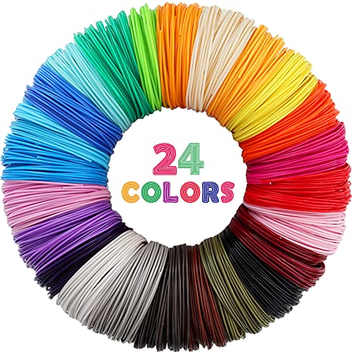 MIKA3D 24 Colors 1.75mm ABS 3D Pen Printer Filament Refill, Each Color 3.5m, Total 84m ABS Material, Support for MYNT3D / SCRIB3D 3D Printing Pen, Not Fit for 3Doodler Pen