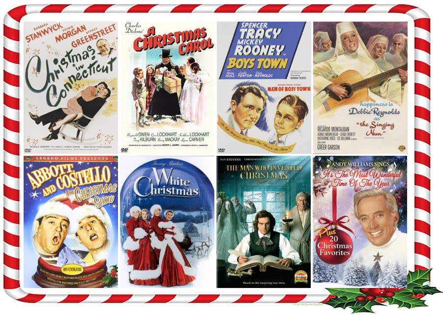 Classic Christmas 8-Movie DVD Collection: The Man Who Invented Christmas /White Christmas/Christmas in Connecticut/A Christmas Carol/Boys Town/The Singing Nun/Abbott & Costello Christmas Show/ Andy Williams Sings: The Most Wonderful time of the Year [DVD] Region 1
