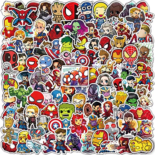 200PCS Teens Hero Stickers for Water Bottles Superhero Stickers for Boys Teens Adults Waterproof Vinyl Stickers Bulk for Skateboard Luggage Laptops Bumper Comic Legends Theme Party Supplies
