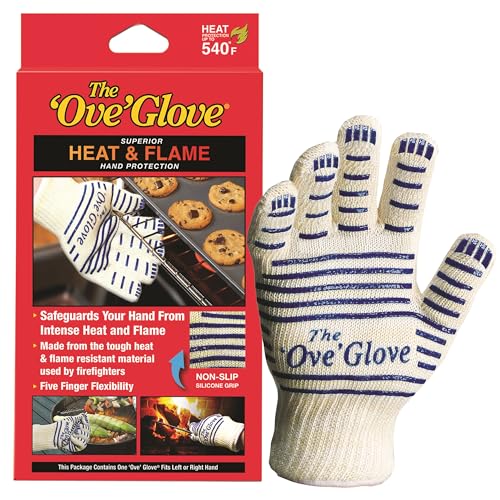 Ove Glove Hot Surface Handler Oven Mitt Glove, Perfect for Kitchen/Grilling, 540 Degree Resistance, As Seen On TV Household Gift, Heat & Flame,Tan