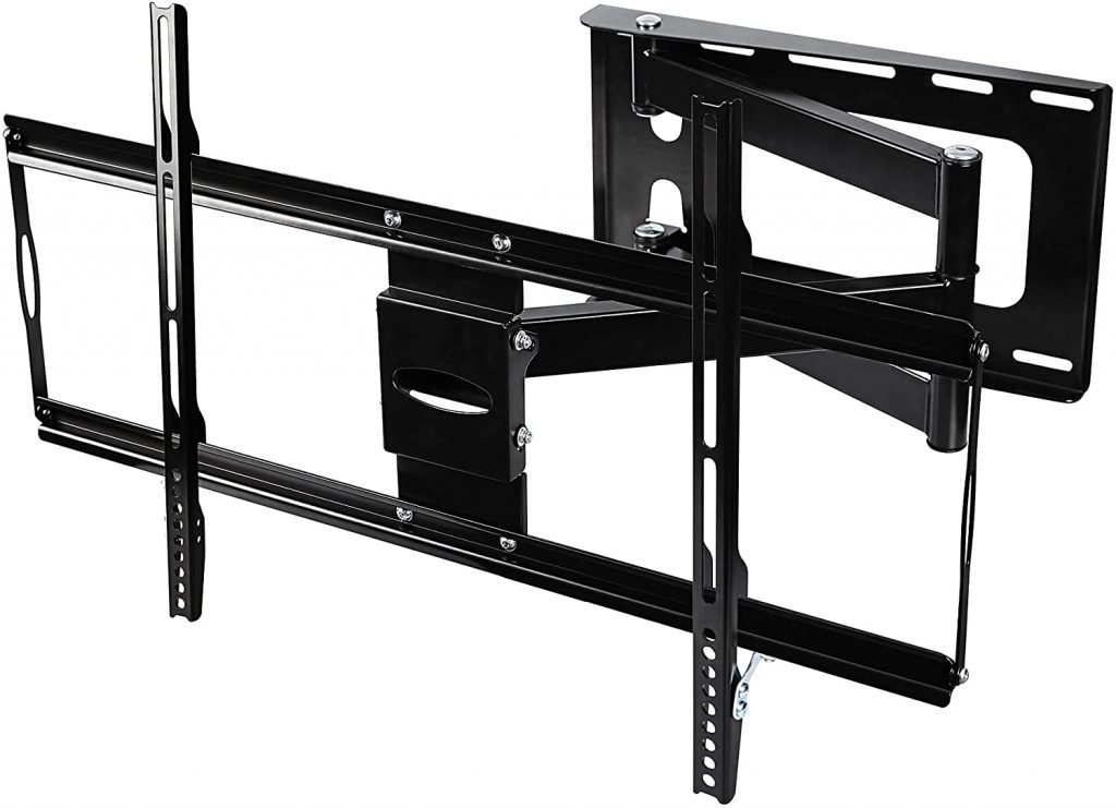 Full Motion TV Wall Mount for 32-70 Inch Flat or Curved TVs with Articulating Extension Arm,TV Mount Swivel,Tilt and Rotation, Max VESA 600x400mm,Hold TVs Up to 99lbs,Black Glossy